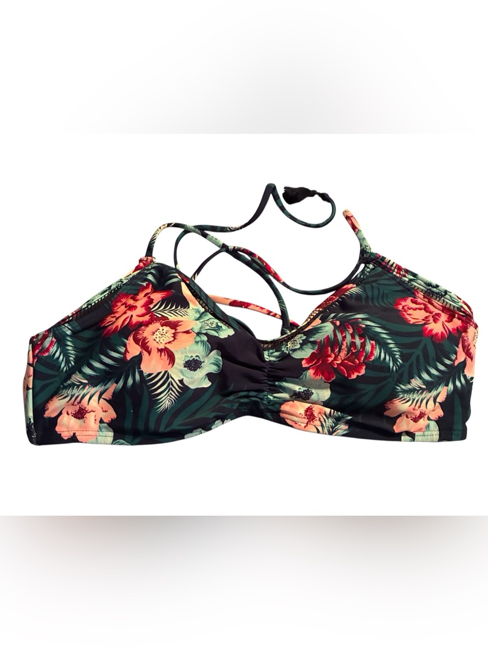 NWT ISLAND SOUL FLORAL BIKINI TOP SIZE XL